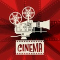 Abstract cinema background Royalty Free Stock Photo