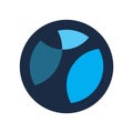 Abstract circle blue spin logo design
