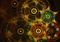 Abstract circle fractal background Royalty Free Stock Photo