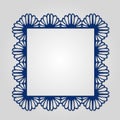 Abstract circle frame with swirls, ornament, vintage . May be used for lasercutting.