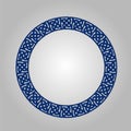 Abstract circle frame with swirls, vector ornament, vintage frame. May be used for lasercutting.