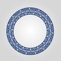 Abstract circle frame with swirls, vector ornament, vintage frame. May be used for lasercutting.