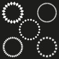 Abstract circle frames. Geometric shapes. Black and white vector. Simple design. Royalty Free Stock Photo