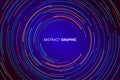 Abstract circle graphic composed of colorful circle lines, vector illustration Royalty Free Stock Photo