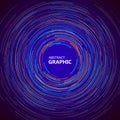 Abstract circle graphic composed of colorful circle lines, vector illustration Royalty Free Stock Photo