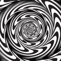 Hypnosis black and white spiral background