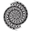 Hypnosis black and white spiral circle