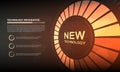 Abstract Circle infographic digital technology background, futuristic structure elements concept background design