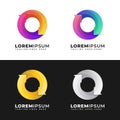 Abstract circle loop modern logo template