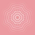 Abstract circle mandala dusy rose background