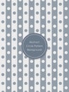 Abstract circle pattern background, dot circle on rectangular long bar of light and dark grey color tone