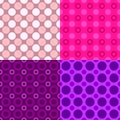 Abstract circle pattern design background set - color vector graphics Royalty Free Stock Photo