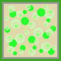 Abstract circle pattern with green color