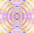 Abstract circle pattern with isosceles cross in rosa and golden tones.