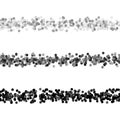 Circle pattern webpage separator line design set from small dots Royalty Free Stock Photo