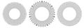 Circle patterns for round frame. Design elements set Royalty Free Stock Photo