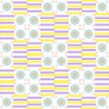 abstract circle polka dot and line sweet yellow and purple pastel on white blackground