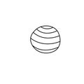 Abstract circle, round, planet ball object. Design element icon doodle vector simple illustration