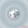 Planet Earth surrounded by an abstract network. Business elegant abstract background with globe. Vector illustration.