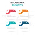 Abstract circle text box business Infographics elements, presentation template flat design vector illustration for web design Royalty Free Stock Photo