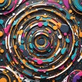 Abstract circle texture background Futuristic interface. Scientific background. hi-tech abstract. Futuristic technology color