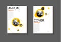 Abstract Circle yellow background modern cover design modern boo Royalty Free Stock Photo