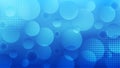 Vector Abstract Circles and Halftone Dots Pattern in Blue Gradient Background Royalty Free Stock Photo