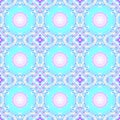 Abstract circles and diamond pattern turquoise pink violet purple