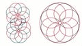Abstract circles geometric shapes modern pattern design element vector design Generative AI Royalty Free Stock Photo