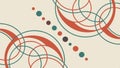 Abstract circles and lines pattern, modern background design vector design Generative AI Royalty Free Stock Photo