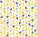 Abstract circles, Midcentury modern geometry, geometric seamless repeating vector pattern. Royalty Free Stock Photo