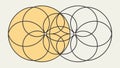 Abstract circles pattern illustration vector, vector design Generative AI Royalty Free Stock Photo
