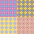 Abstract circles pattern set. Vector.