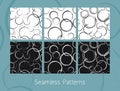 Abstract Circles Seamless Patterns Set Royalty Free Stock Photo