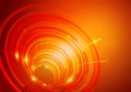 Abstract Circles Technology Orange Background