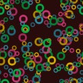 Abstract Circles Vector With Dark Background Seamless Pattern Royalty Free Stock Photo