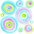 Abstract circles watercolor background. Abstract art.