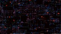 Abstract circuit board background. Computer parts, microcircuits on an electronic board. Futuristic data processing on Royalty Free Stock Photo