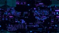 Abstract circuit board background. Computer parts, microcircuits on an electronic board. Futuristic data processing on Royalty Free Stock Photo