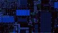 Abstract circuit board background. Computer parts, microcircuits on an electronic board. Futuristic data processing on Royalty Free Stock Photo