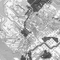 Abstract circuit board background in hi-tech style