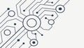 Abstract circuit board central node connectivity, vector design Generative AI Royalty Free Stock Photo