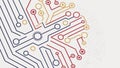 Abstract Circuit Board Colorful Digital Technology Vector, vector design Generative AI Royalty Free Stock Photo