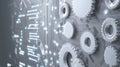 Circuit Board Gears Technology, Engineering Network Concept Royalty Free Stock Photo