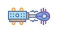 Abstract Circuit Board Icon - Technology, Computing Digital, vector design Generative AI Royalty Free Stock Photo