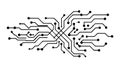 Abstract Circuit Board Line Vector Design, vector design Generative AI Royalty Free Stock Photo
