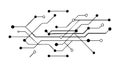 Abstract Circuit Board Lines Data Connection Technology Modern Graphic, vector design Generative AI Royalty Free Stock Photo