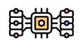 Abstract Circuit Board Pattern. Technology Interconnection, vector design Generative AI Royalty Free Stock Photo