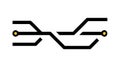 Abstract Circuit Connection Lines Digital Network Vector Icon, vector design Generative AI Royalty Free Stock Photo