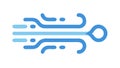Abstract Circuit Data Flow Icon for Technology, vector design Generative AI Royalty Free Stock Photo